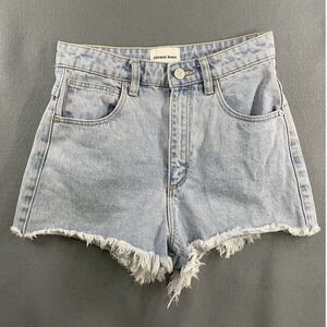 Abrand Jeans High Relaxed Denim Shorts Y2K Skater Streetwear Light Wash Denim 26